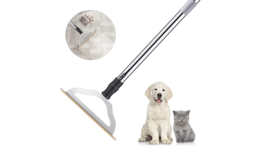 47“ Adjustable Long Handle Carpet Rake