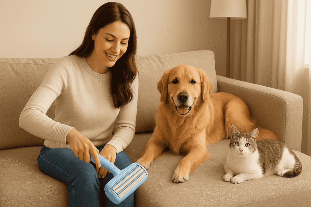 How to Use a Double Roller Pet Hair Remover Effectively