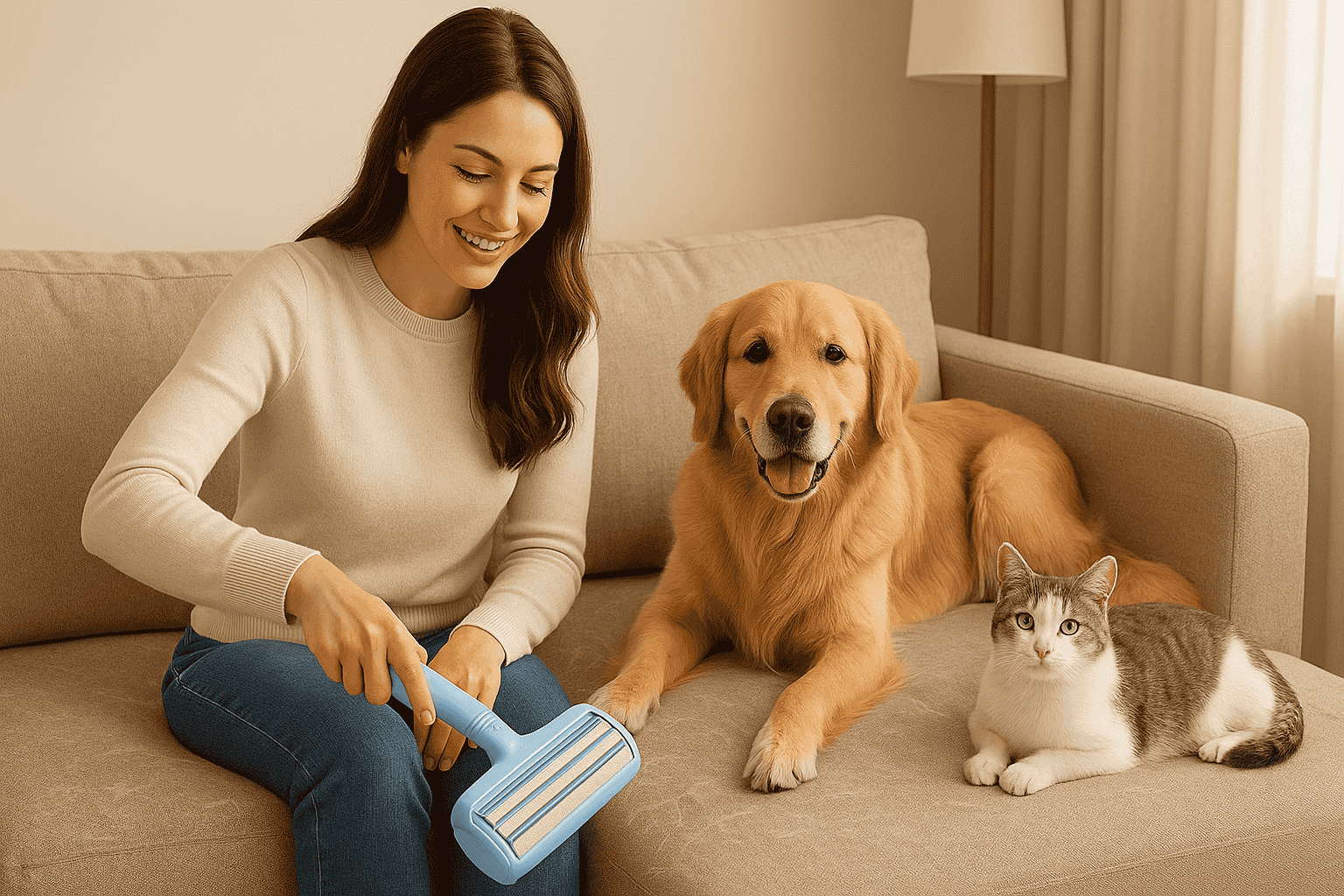 How to Use a Double Roller Pet Hair Remover Effectively