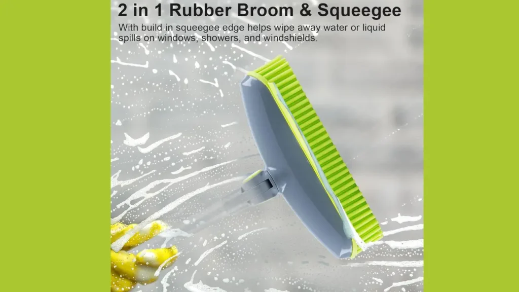 Showing cleaning of Rotating Rubber Broom