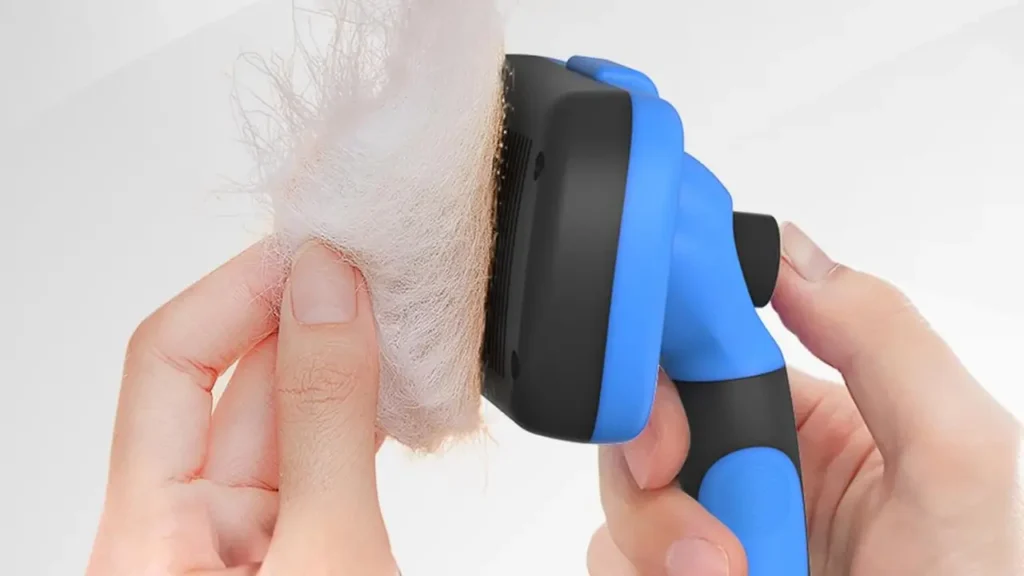 Removing pet hair from slicker brush 