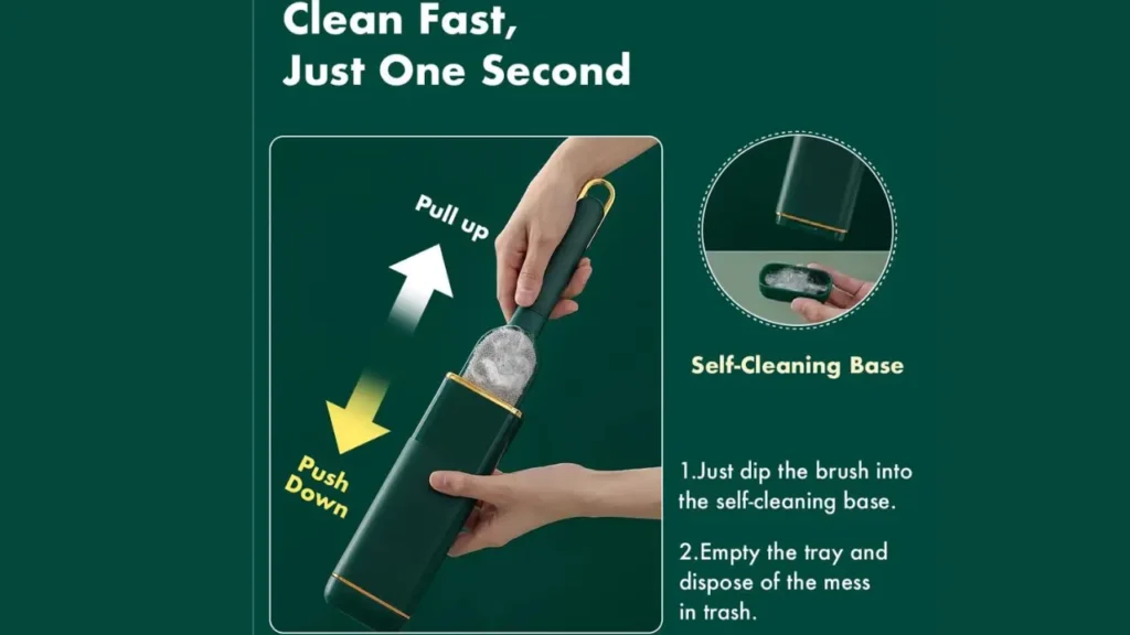 Showing How to Clean Lint Remover Brush