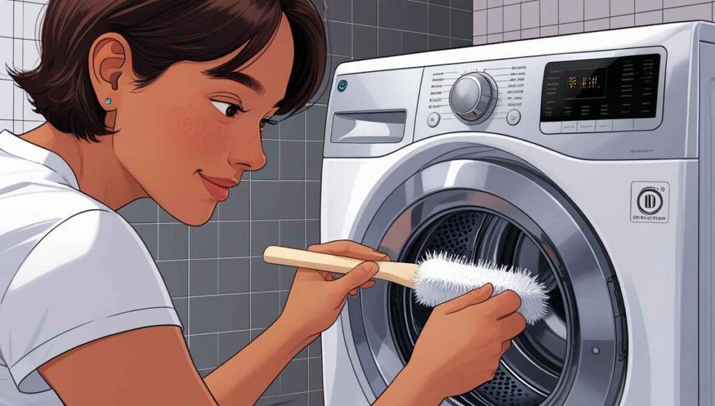 Cleaning washing machine gasket to remove trapped pet hair