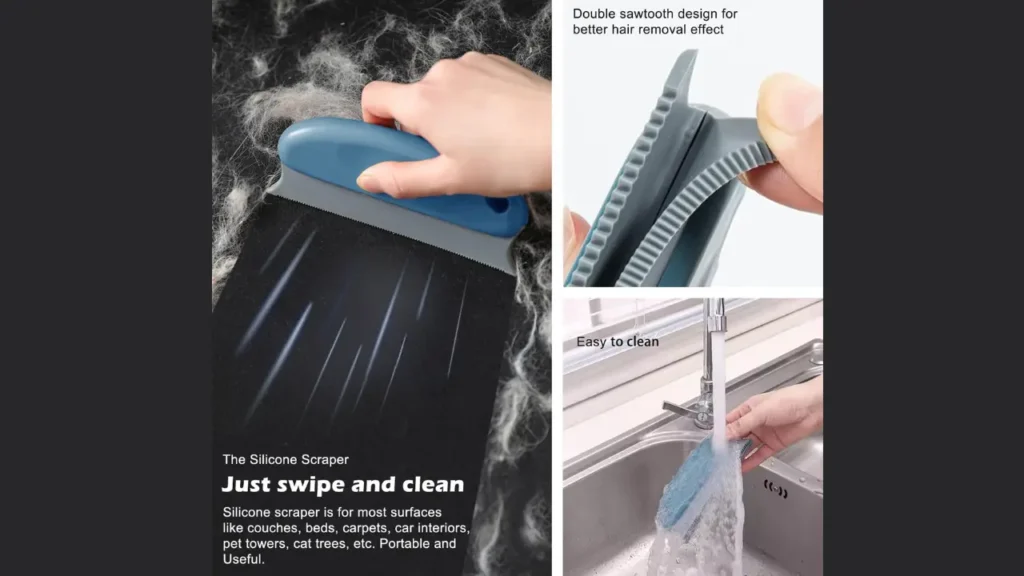 Showing benefits and features of lint shaver cleaner.